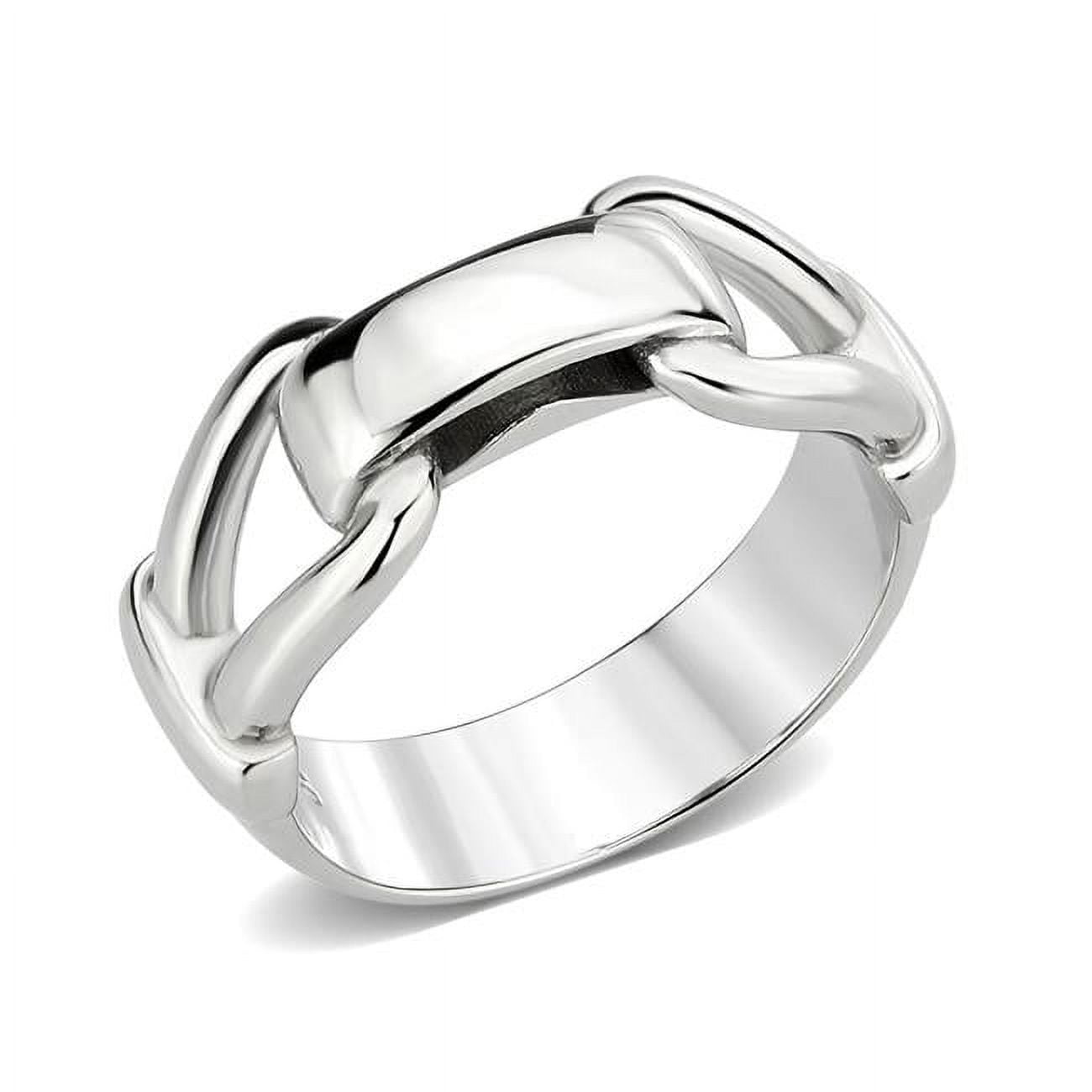 High Polished No Plating Stainless Steel Ring with No Stone - Size 7