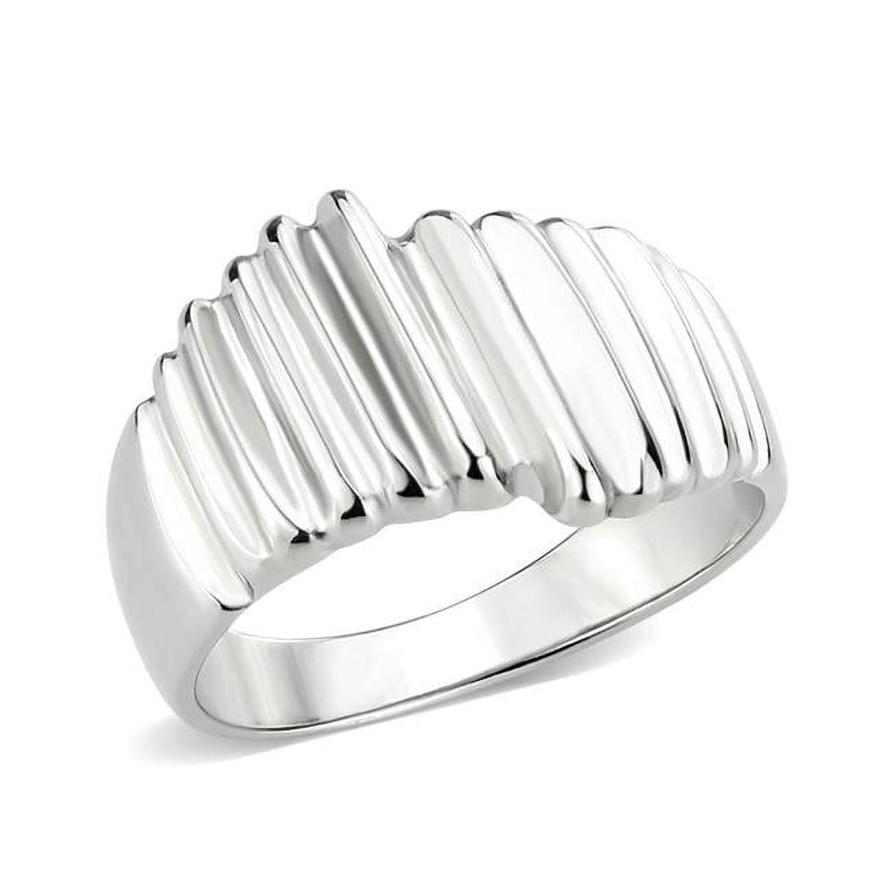 High Polished No Plating Stainless Steel Ring with No Stone - Size 9