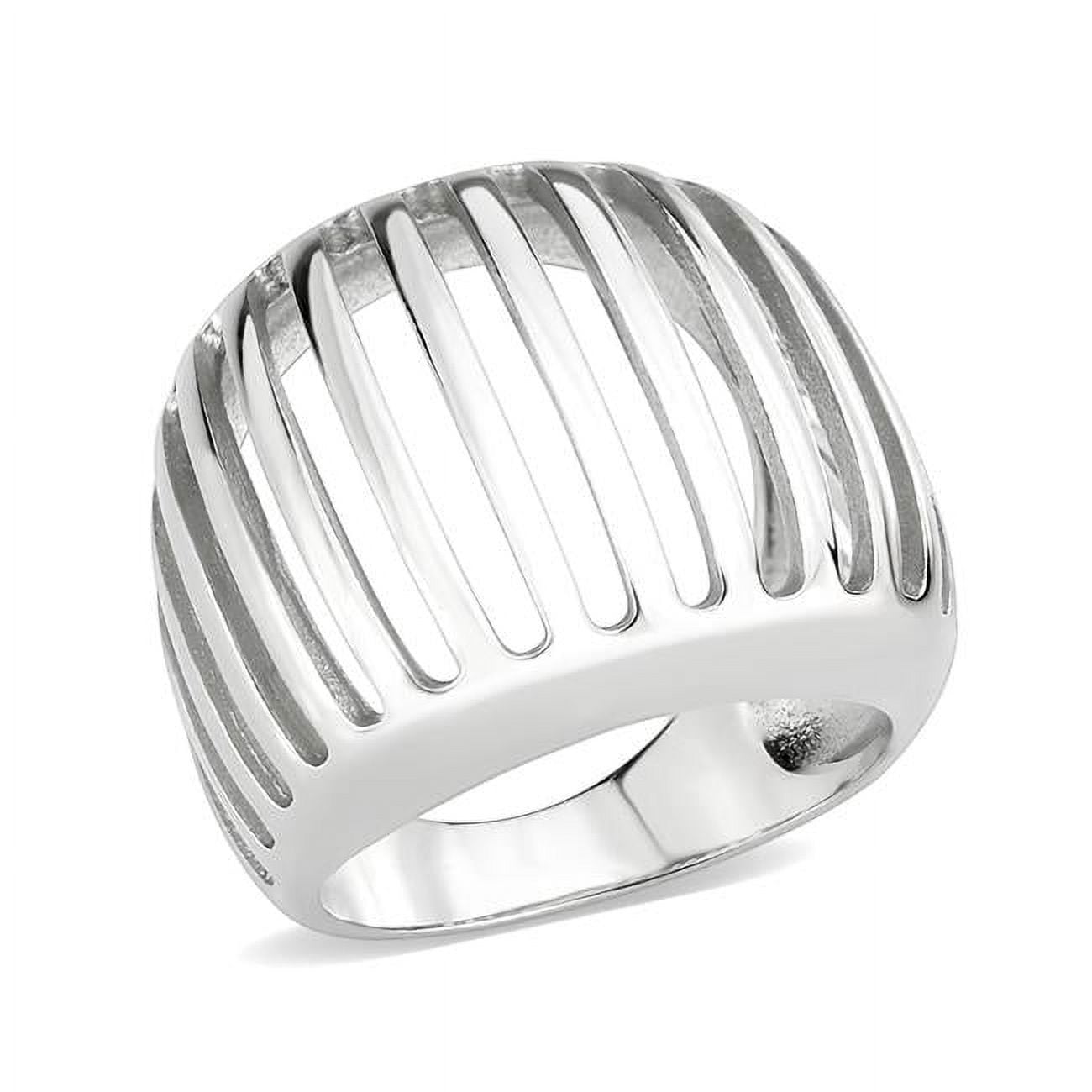 High Polished No Plating Stainless Steel Ring with No Stone - Size 8