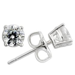Picture of Alamode 0W171 Women Rhodium 925 Sterling Silver Earrings with AAA Grade CZ in Clear