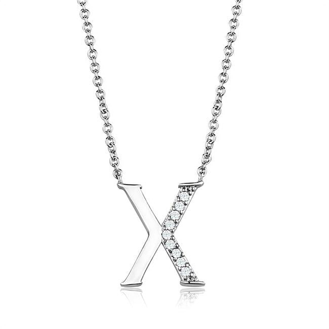 Picture of Alamode 3W1030-16Plus3 Women Rhodium Brass Chain Pendant with AAA Grade CZ in Clear - 16 & 3 in.