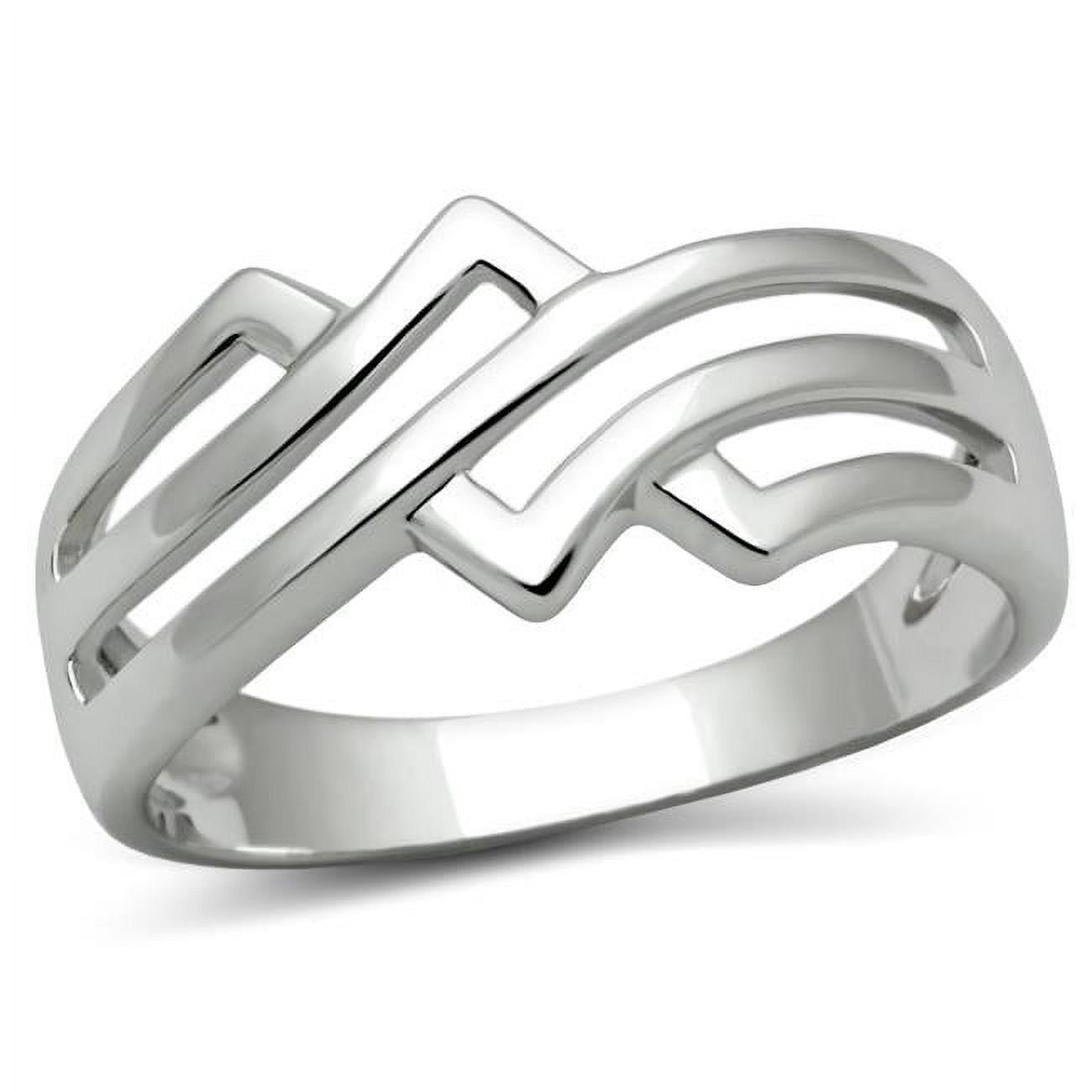 Women Rhodium Brass Ring with No Stone in No Stone - Size 7