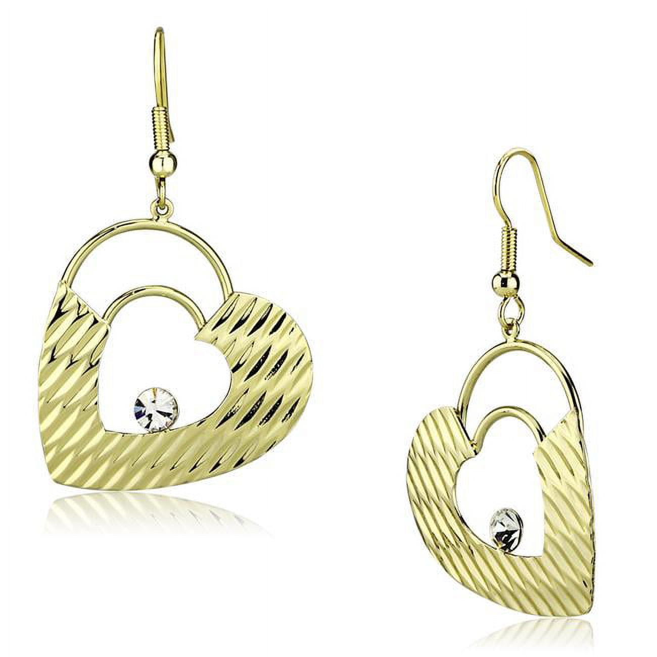 Picture of Alamode LO2679 Women Gold Iron Earrings with Top Grade Crystal in Clear