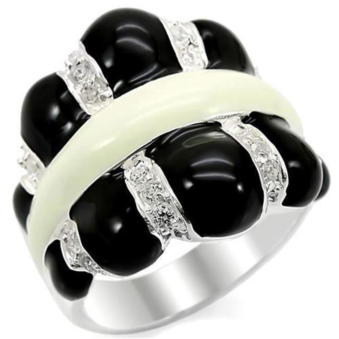 Women Silver 925 Sterling Silver Ring with AAA Grade CZ in Clear - Size 8