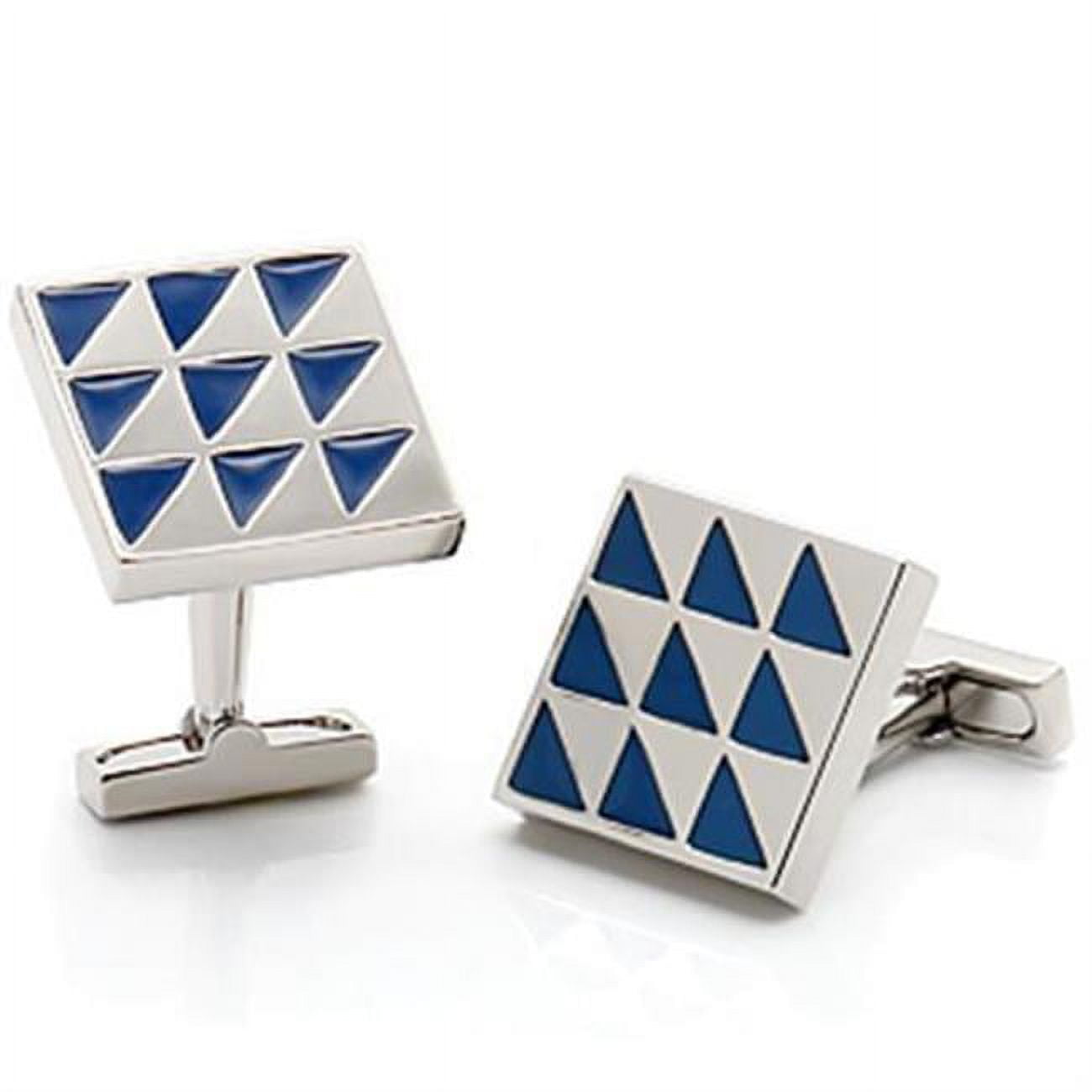Picture of Alamode LO1191 Men Rhodium Brass Cufflink with Epoxy in Montana