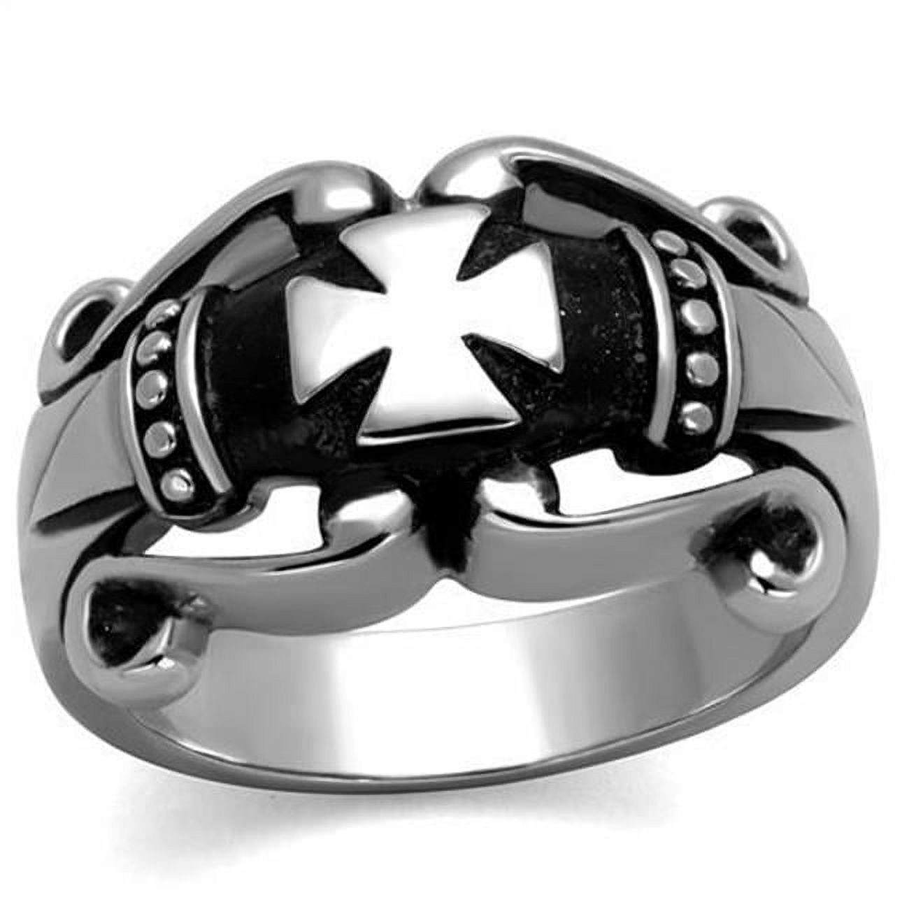 Men High Polished Stainless Steel Ring with No Stone in No Stone - Size 9