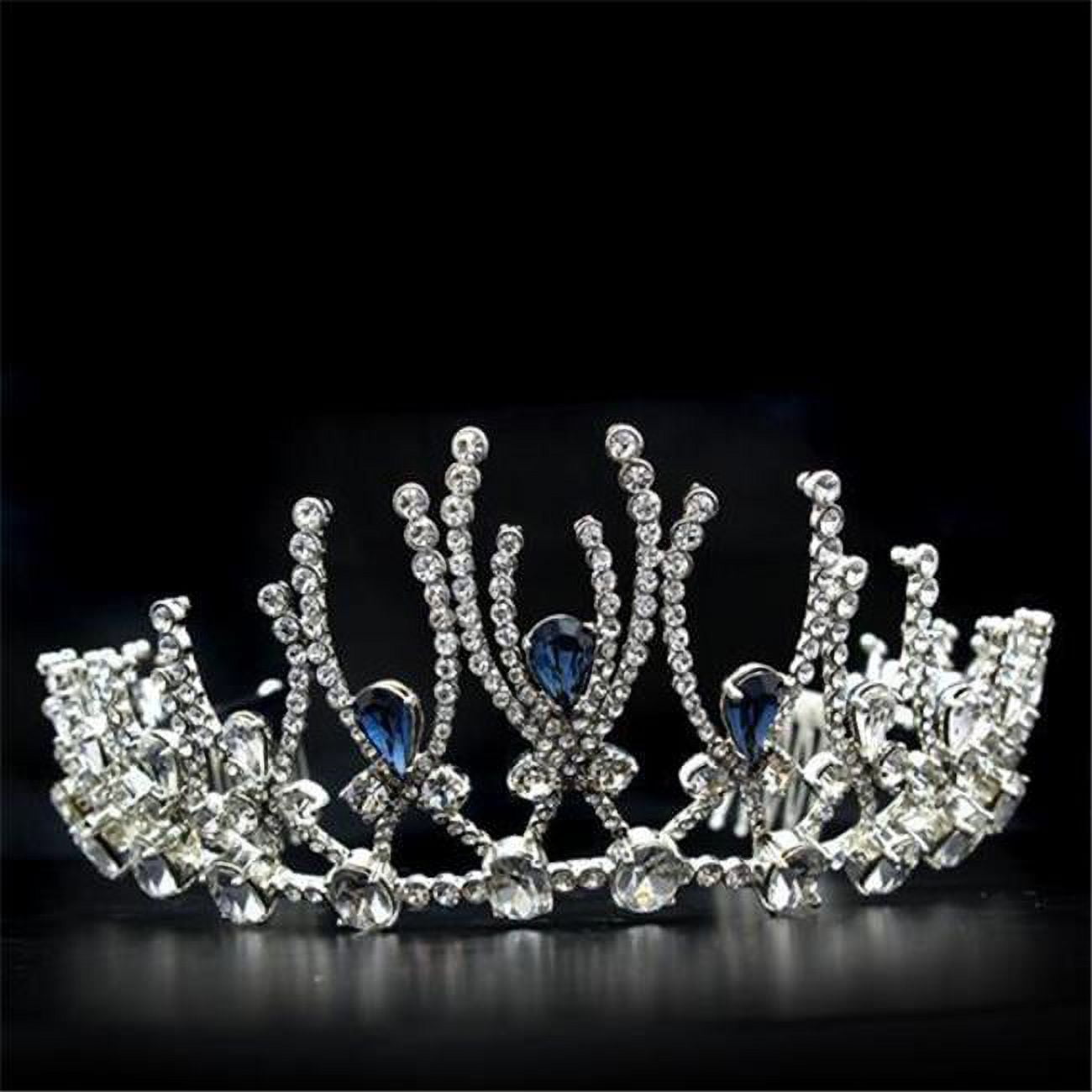 Picture of Alamode LO2107 Women Imitation Rhodium Brass Tiaras & Hair Clip with Top Grade Crystal in Montana