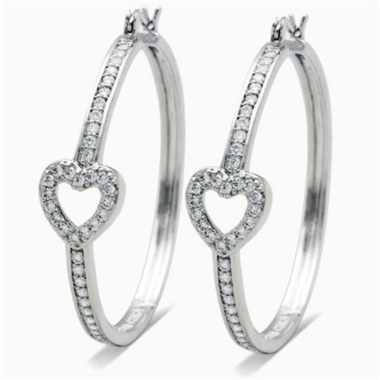 Picture of Alamode LO1941 Women Rhodium Brass Earrings with AAA Grade CZ in Clear