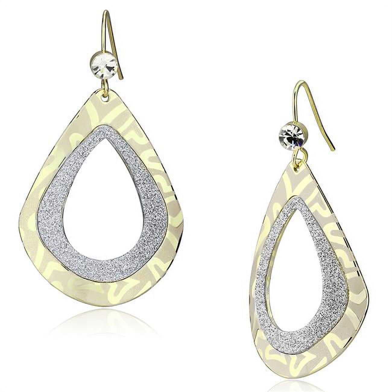 Picture of Alamode LO2729 Women Gold Iron Earrings with Top Grade Crystal in Clear