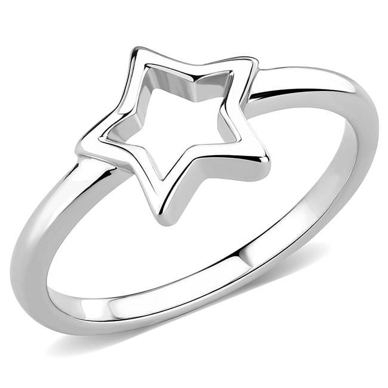 Women Rhodium Brass Ring with No Stone in No Stone - Size 5
