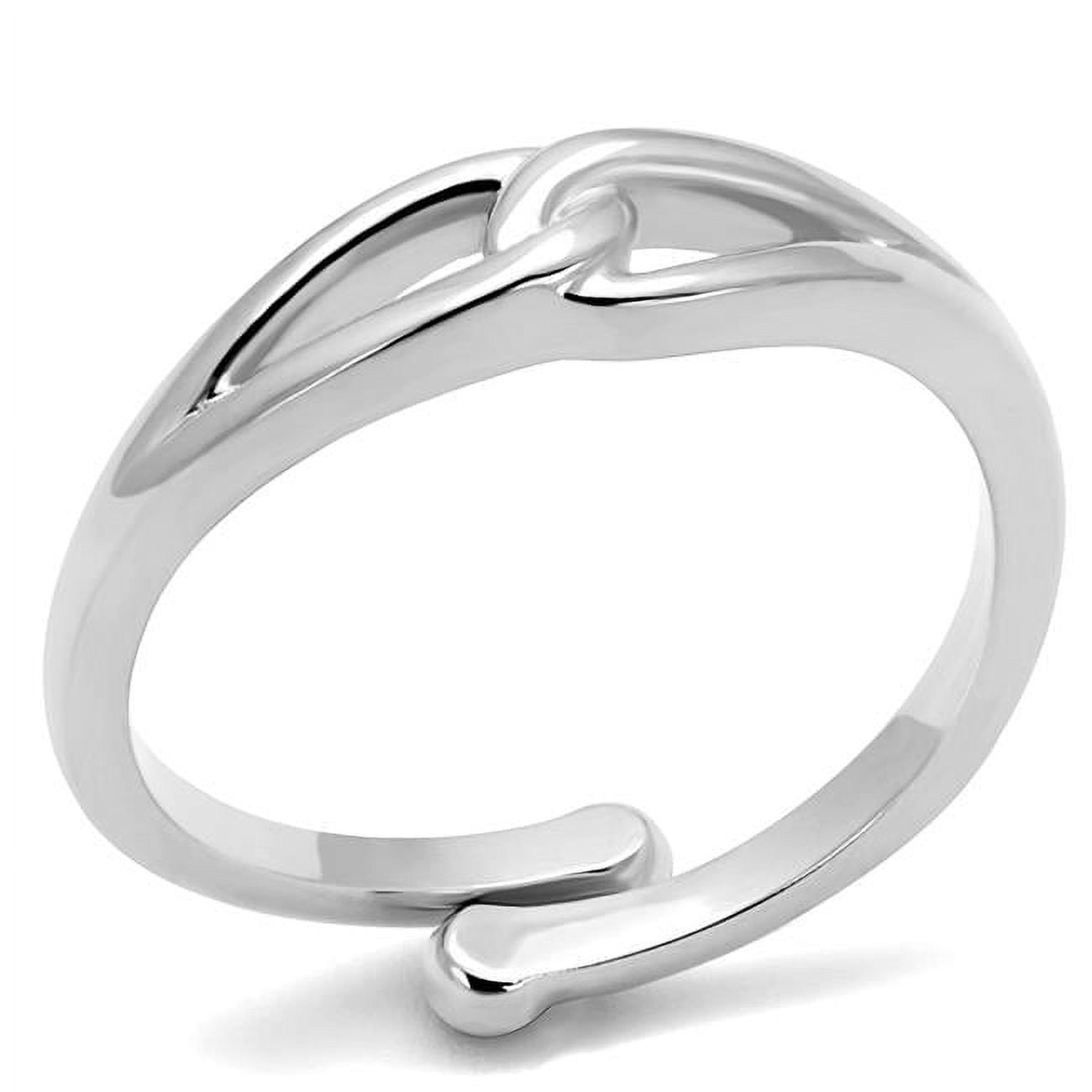 Women Rhodium Brass Ring with No Stone in No Stone - Size 6