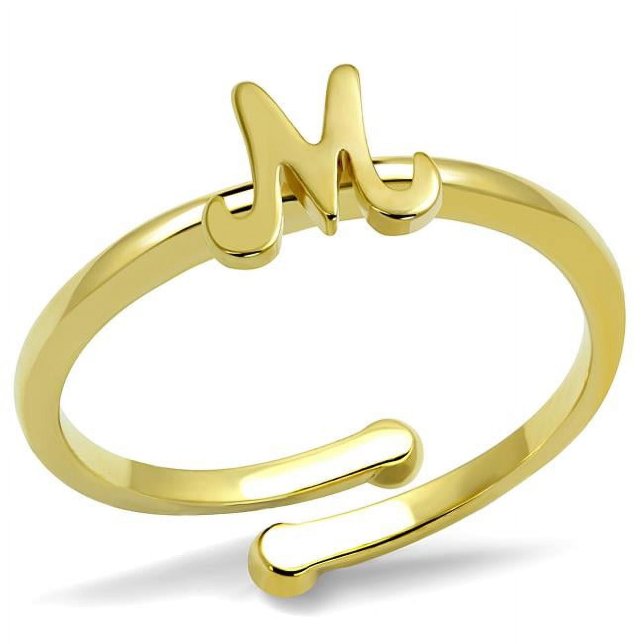Women Flash Gold Brass Ring with No Stone in No Stone - Size 8