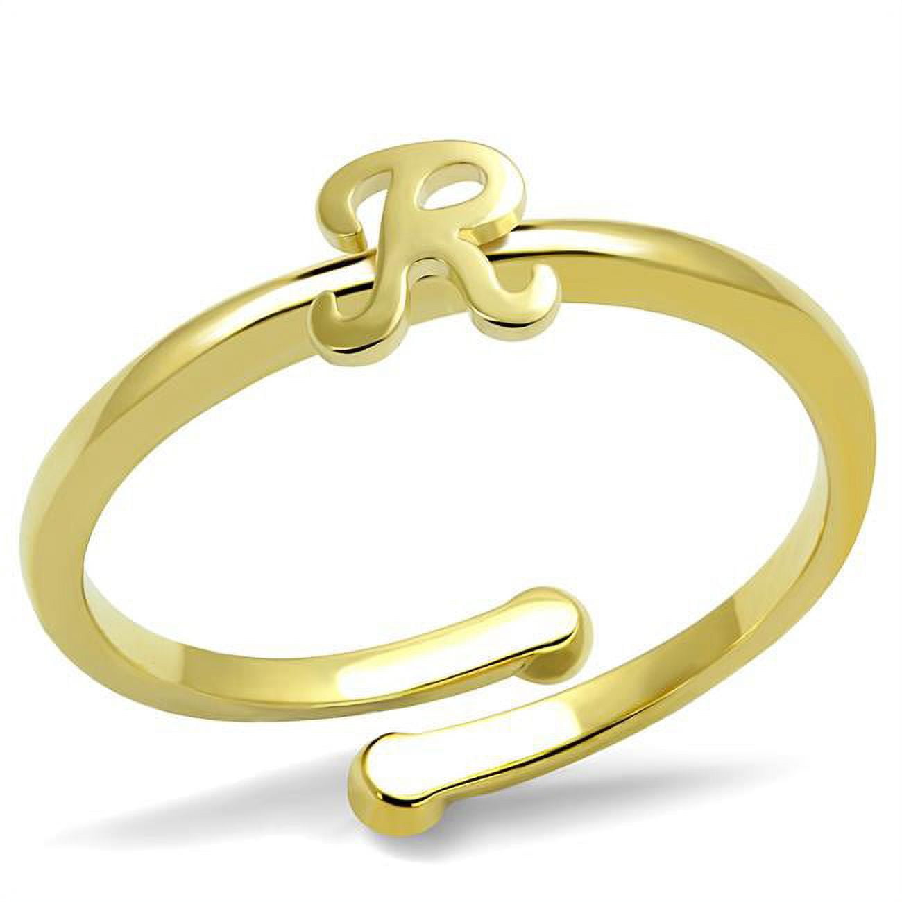 Women Flash Gold Brass Ring with No Stone in No Stone - Size 8
