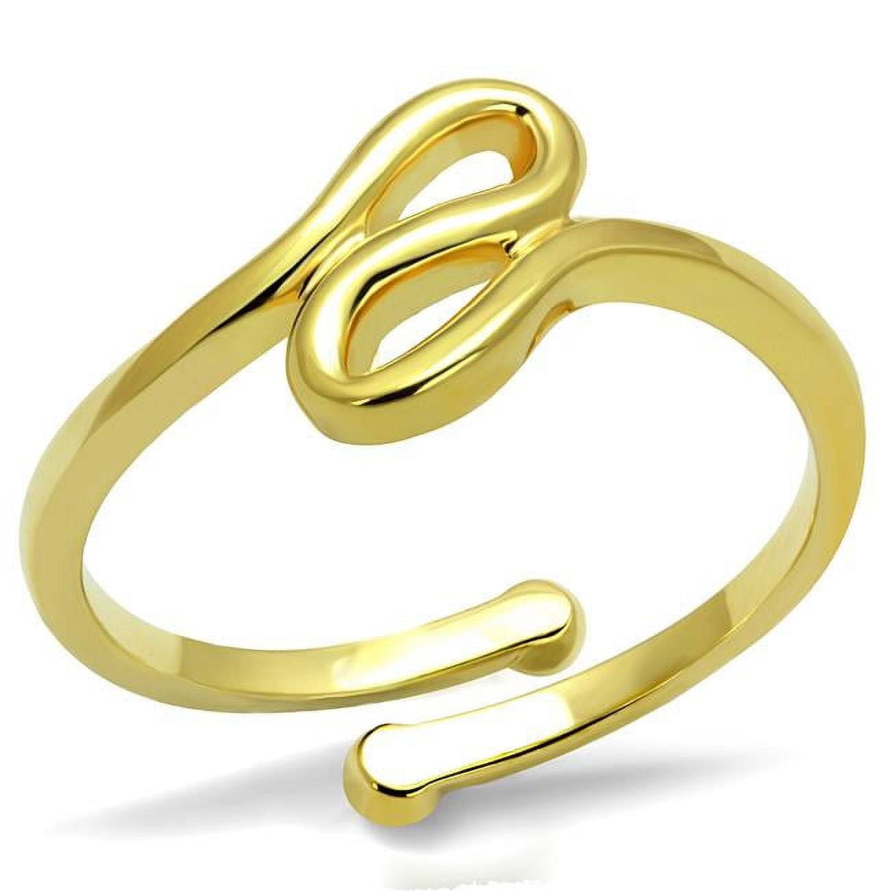 Women Flash Gold Brass Ring with No Stone in No Stone - Size 6