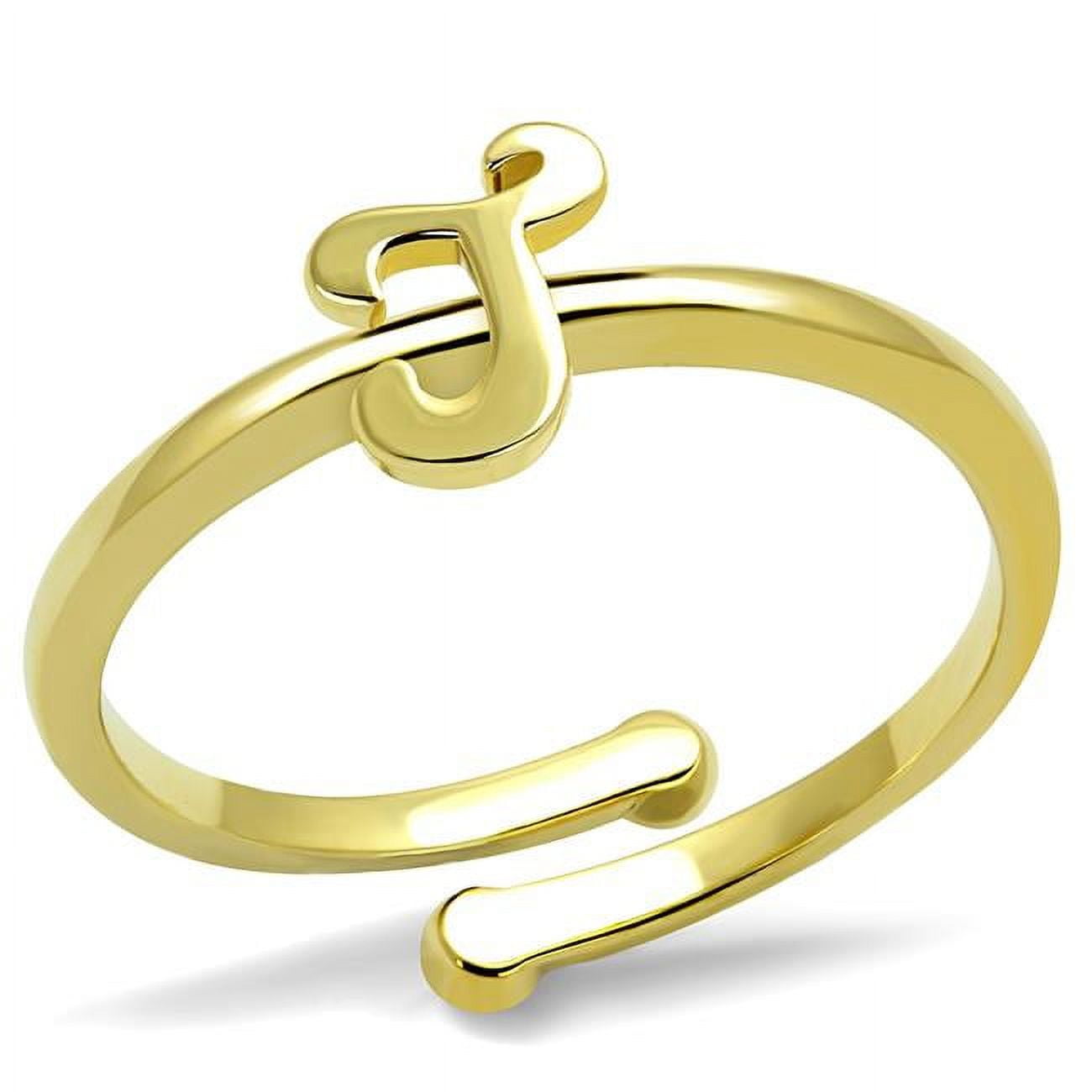 Women Flash Gold Brass Ring with No Stone in No Stone - Size 8