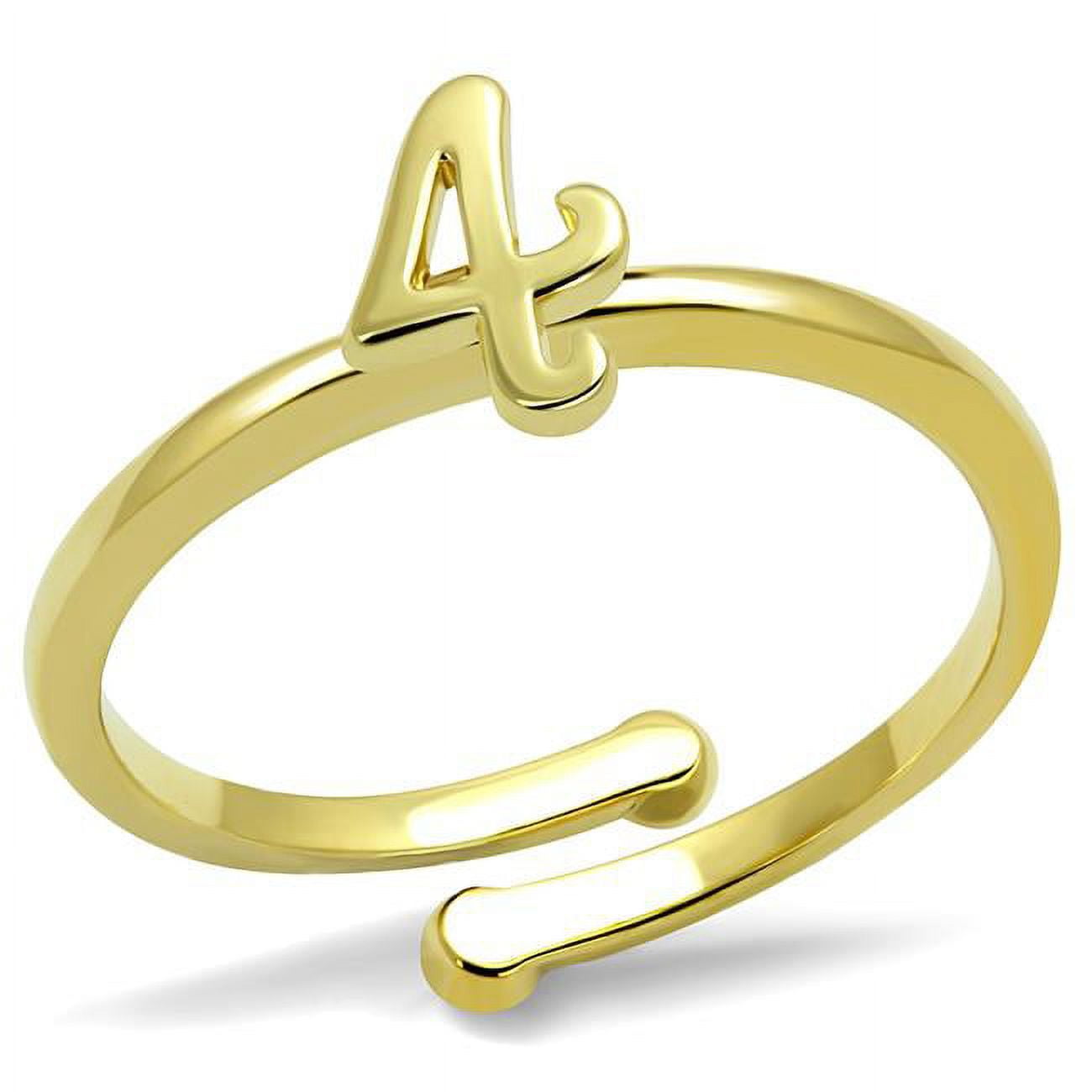 Women Flash Gold Brass Ring with No Stone in No Stone - Size 8