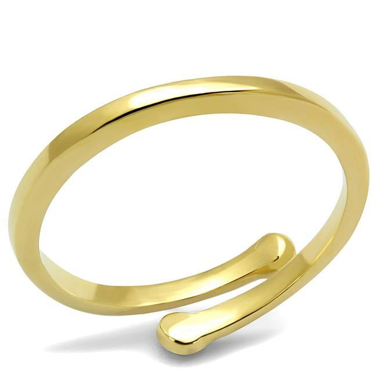 Women Flash Gold Brass Ring with No Stone in No Stone - Size 8