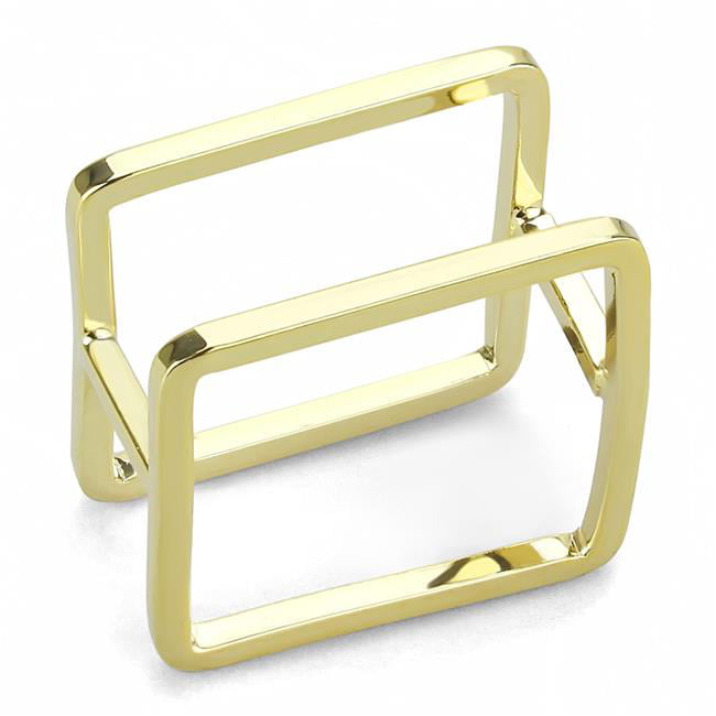 Women Flash Gold Brass Ring with No Stone in No Stone - Size 6