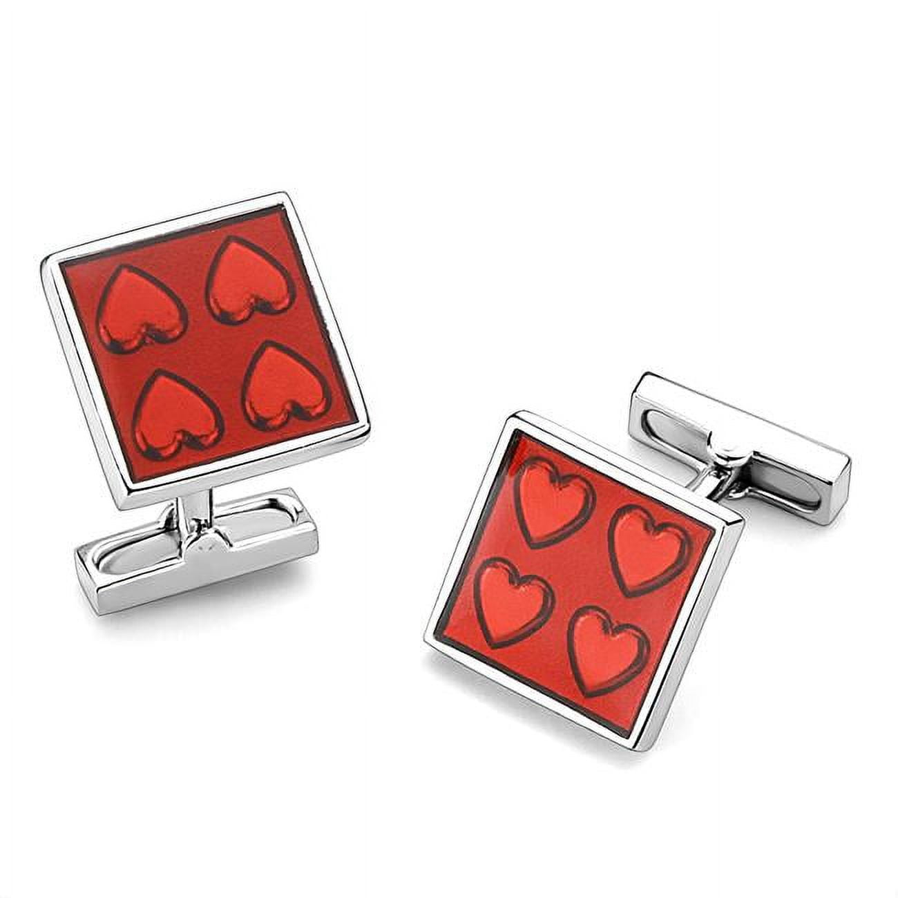 Picture of Alamode LO445 Men Rhodium Brass Cufflink with No Stone in No Stone