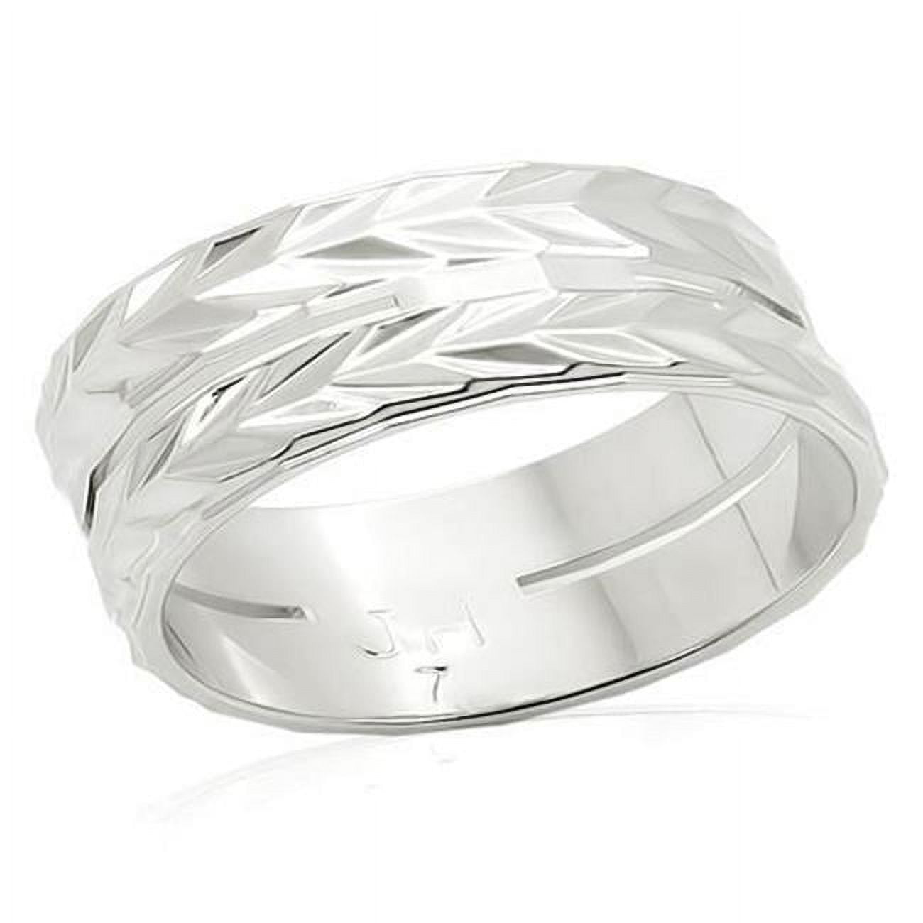 Unisex Imitation Rhodium Brass Ring with No Stone in No Stone - Size 7