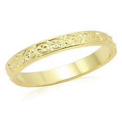 Unisex Gold Brass Ring with No Stone in No Stone - Size 7