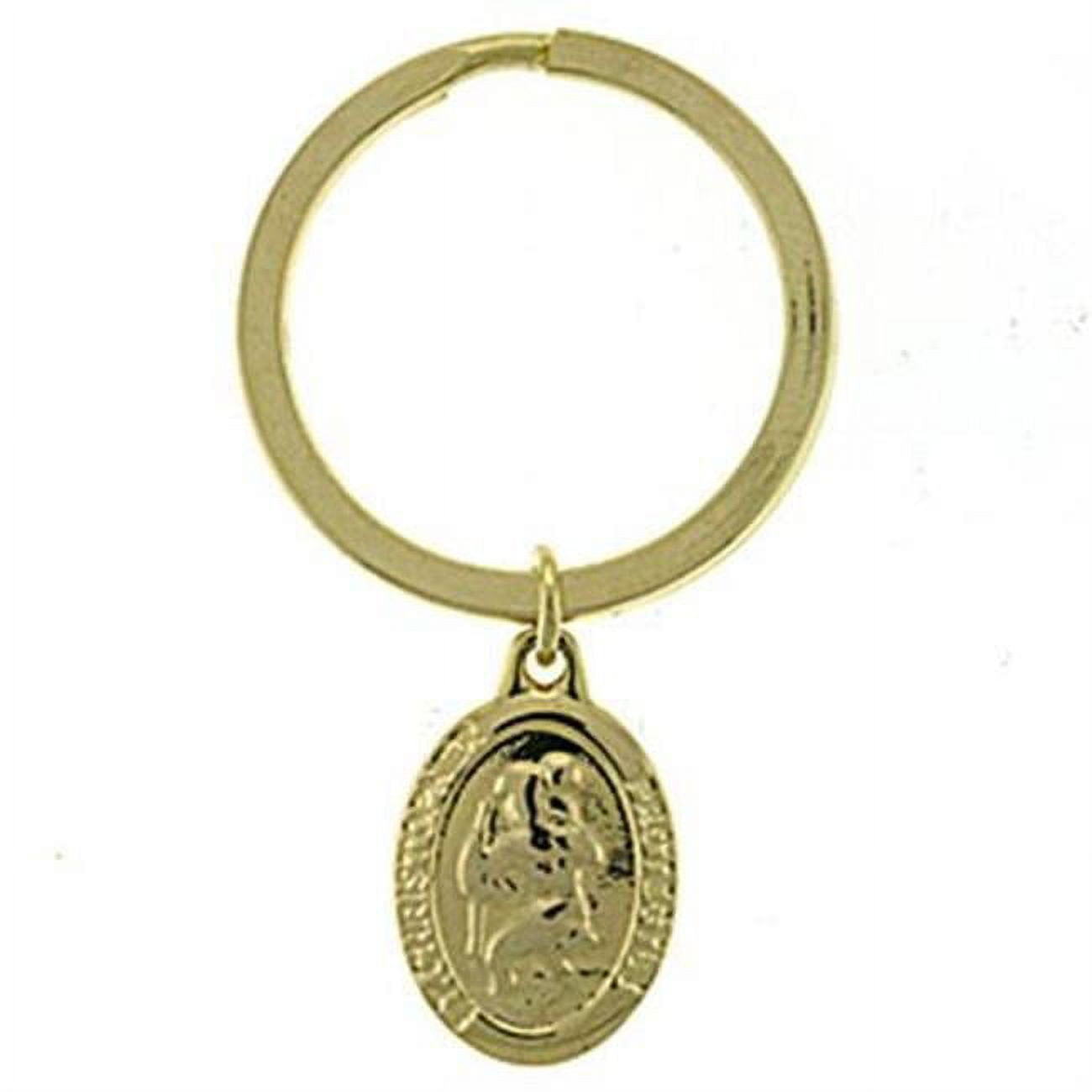 Picture of Alamode LOA621 Unisex Gold Brass Key Ring with No Stone in No Stone