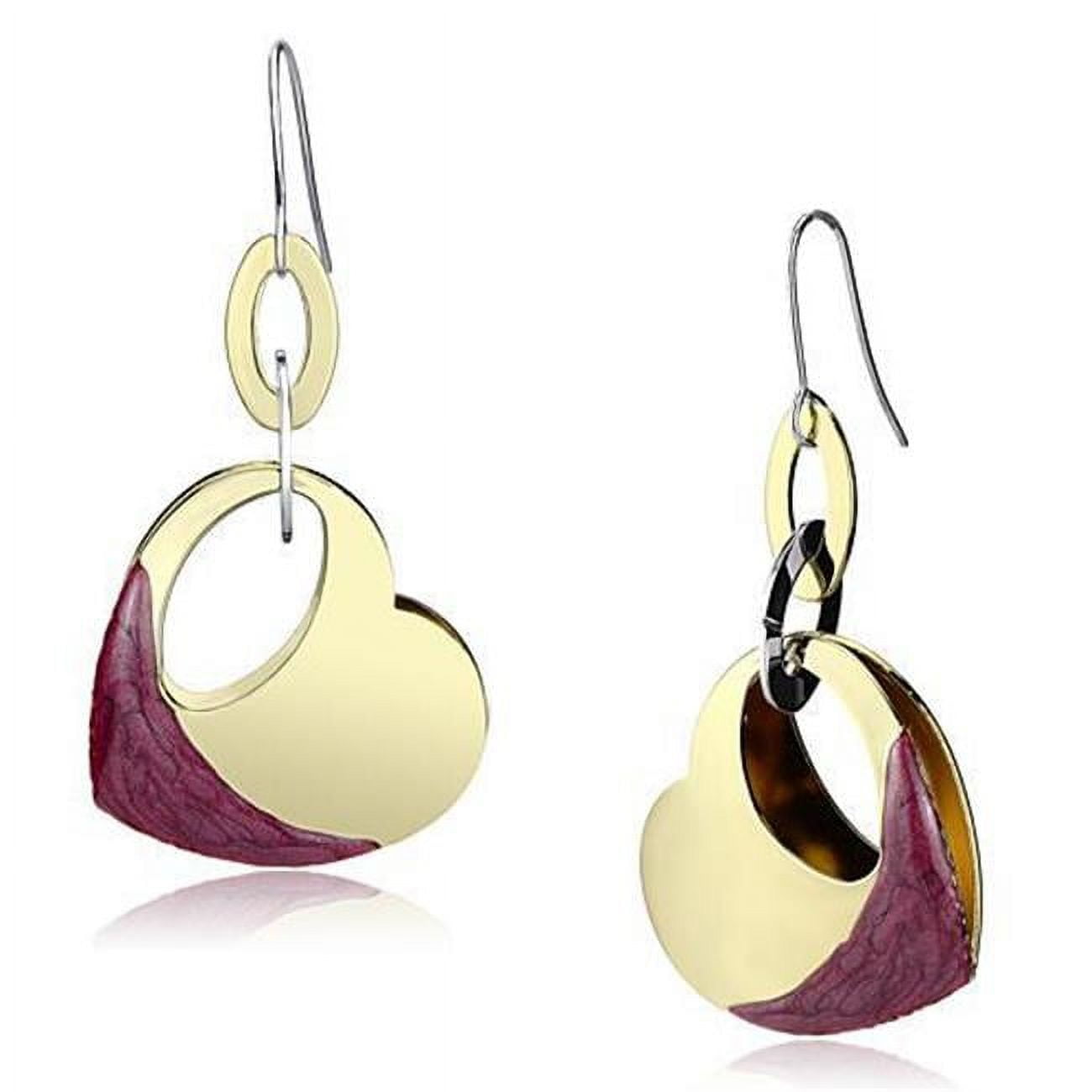 Picture of Alamode LO2693 Women Gold Iron Earrings with Epoxy in Siam