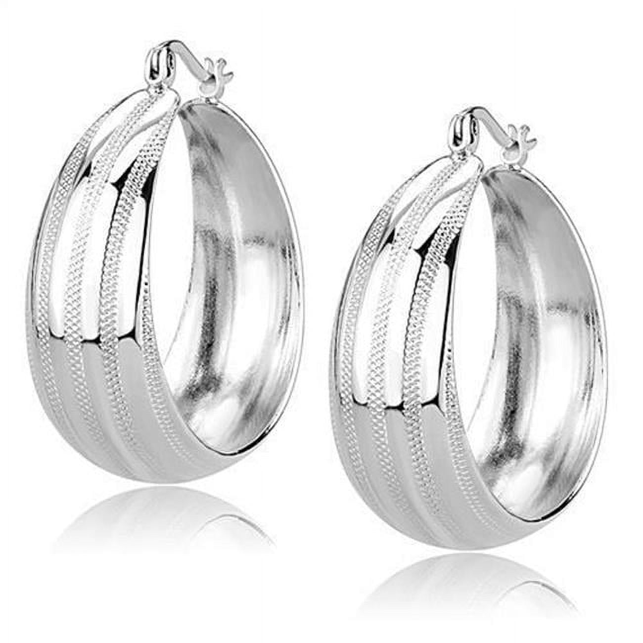 Picture of Alamode 3W1396 Women Rhodium Brass Earrings with No Stone in No Stone