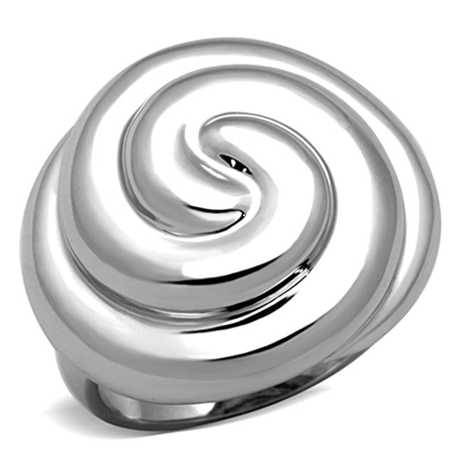 Women Rhodium Brass Ring with No Stone in No Stone - Size 6