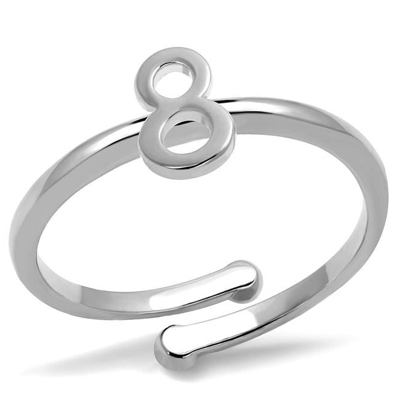 Women Rhodium Brass Ring with No Stone in No Stone - Size 8