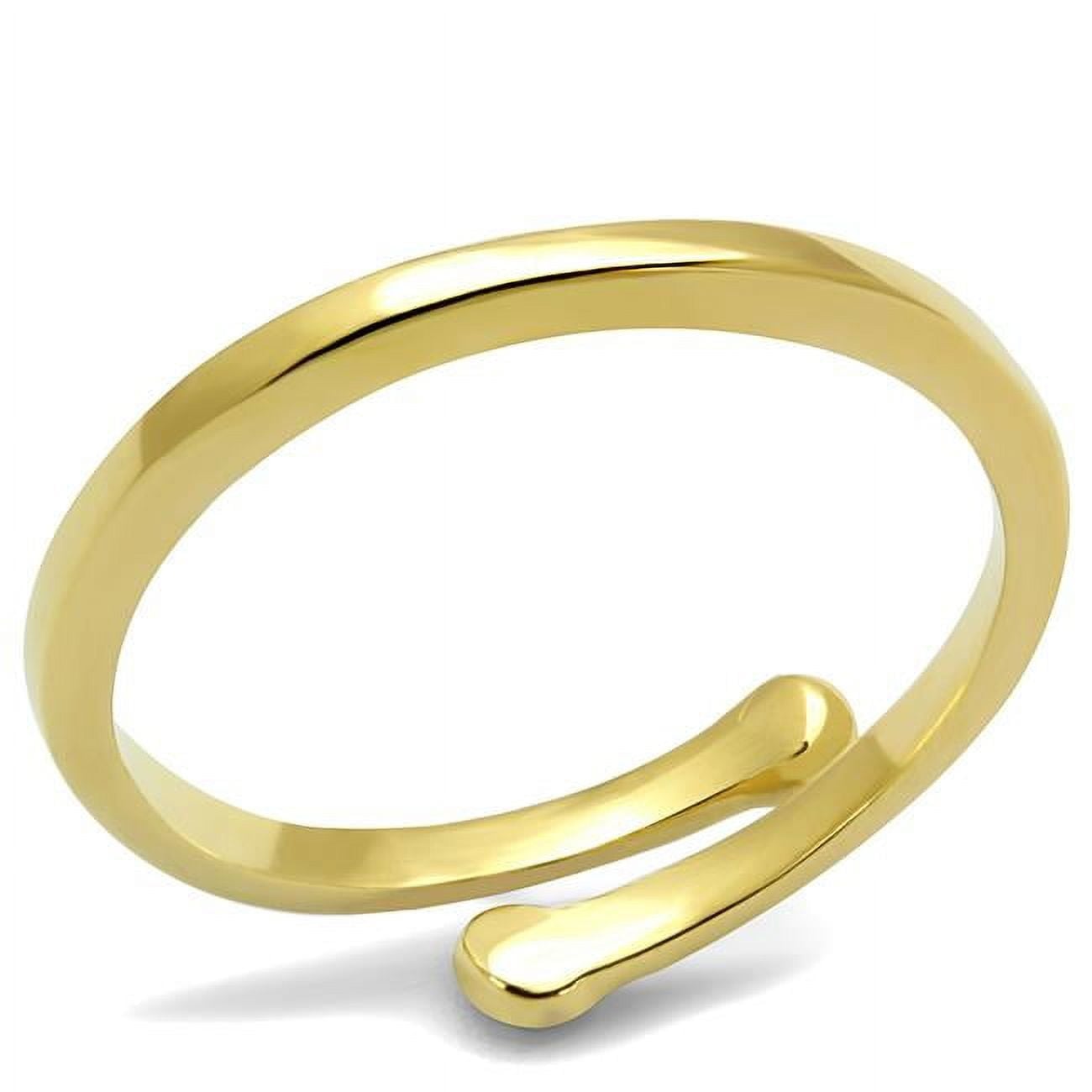 Women Flash Gold Brass Ring with No Stone in No Stone - Size 6