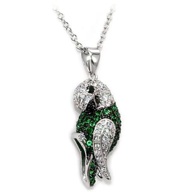 Picture of Alamode LO1567-16 Women Rhodium & Ruthenium Brass Chain Pendant with AAA Grade CZ in Multi Color - 16 in.