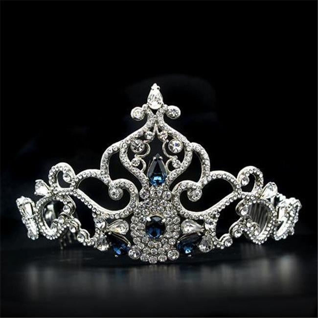 Picture of Alamode LO2110 Women Imitation Rhodium Brass Tiaras & Hair Clip with Top Grade Crystal in Montana