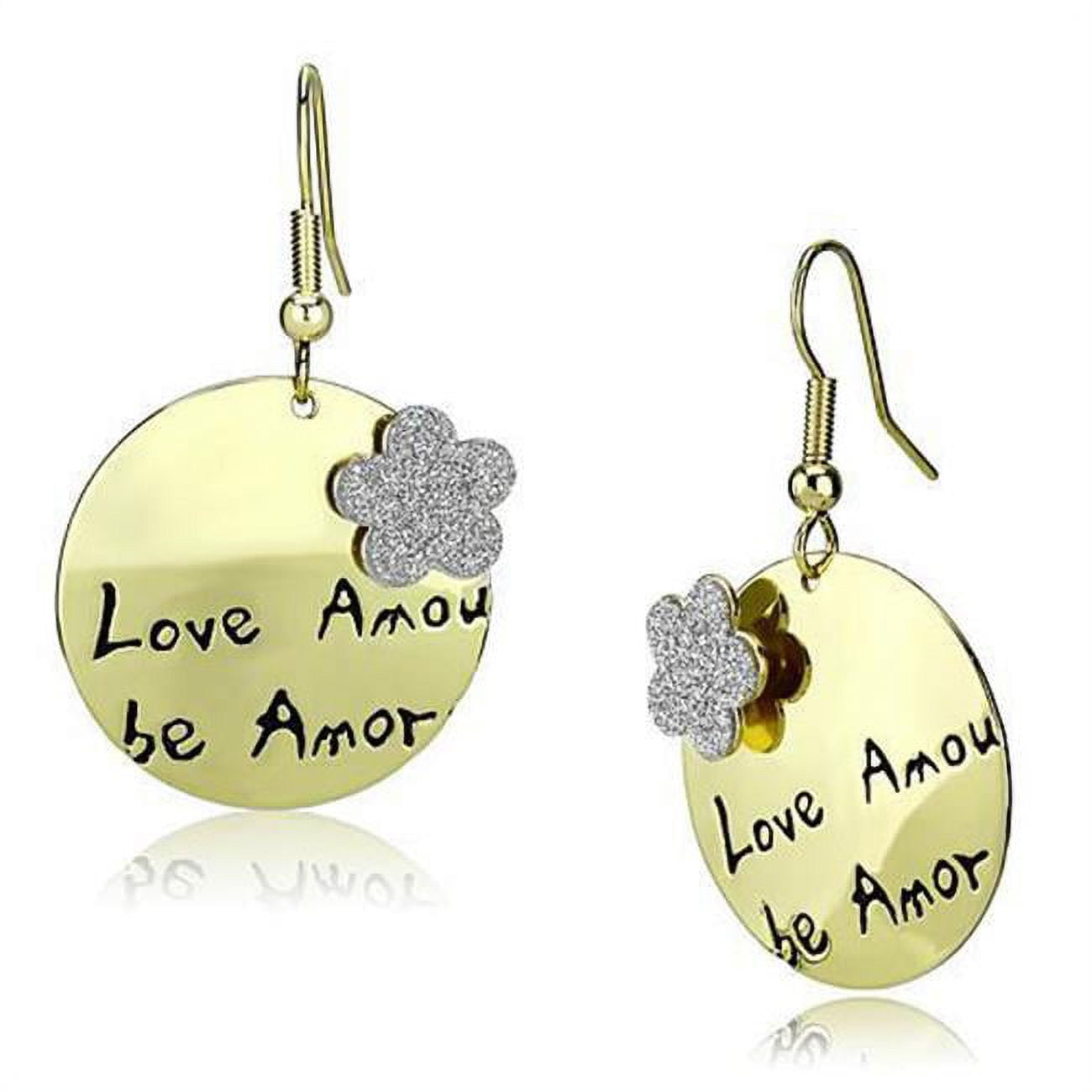 Picture of Alamode LO2663 Women Gold Iron Earrings with No Stone in No Stone