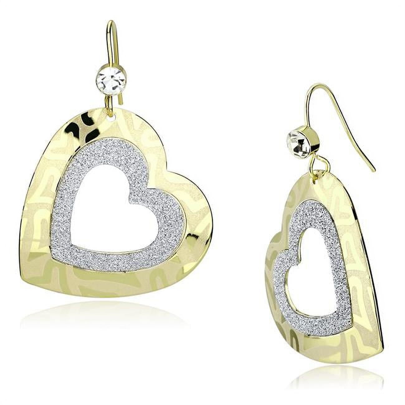 Picture of Alamode LO2733 Women Gold Iron Earrings with Top Grade Crystal in Clear