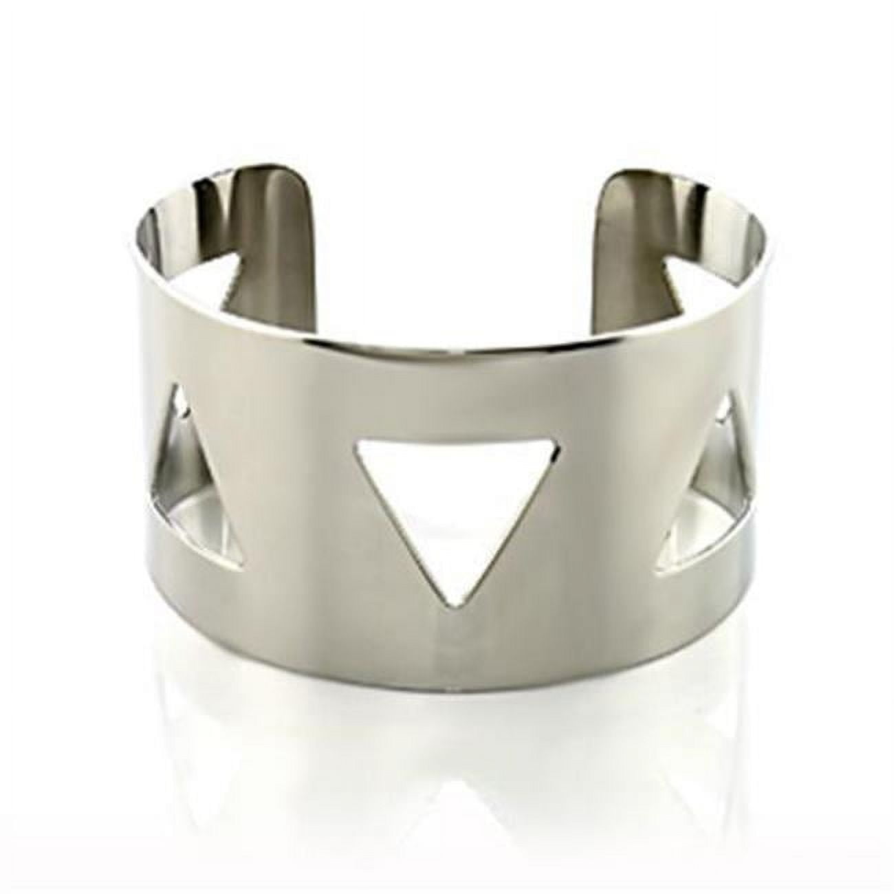 Women Stainless Steel Bangle with No Stone in No Stone - 8 in.