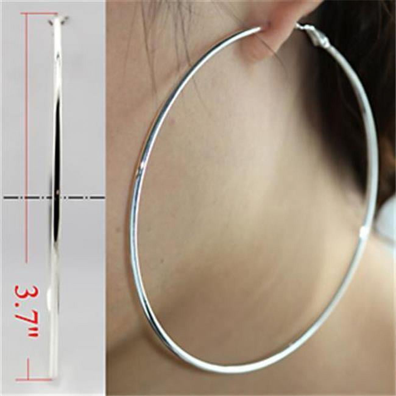 Women Silver Brass Earrings with No Stone in No Stone