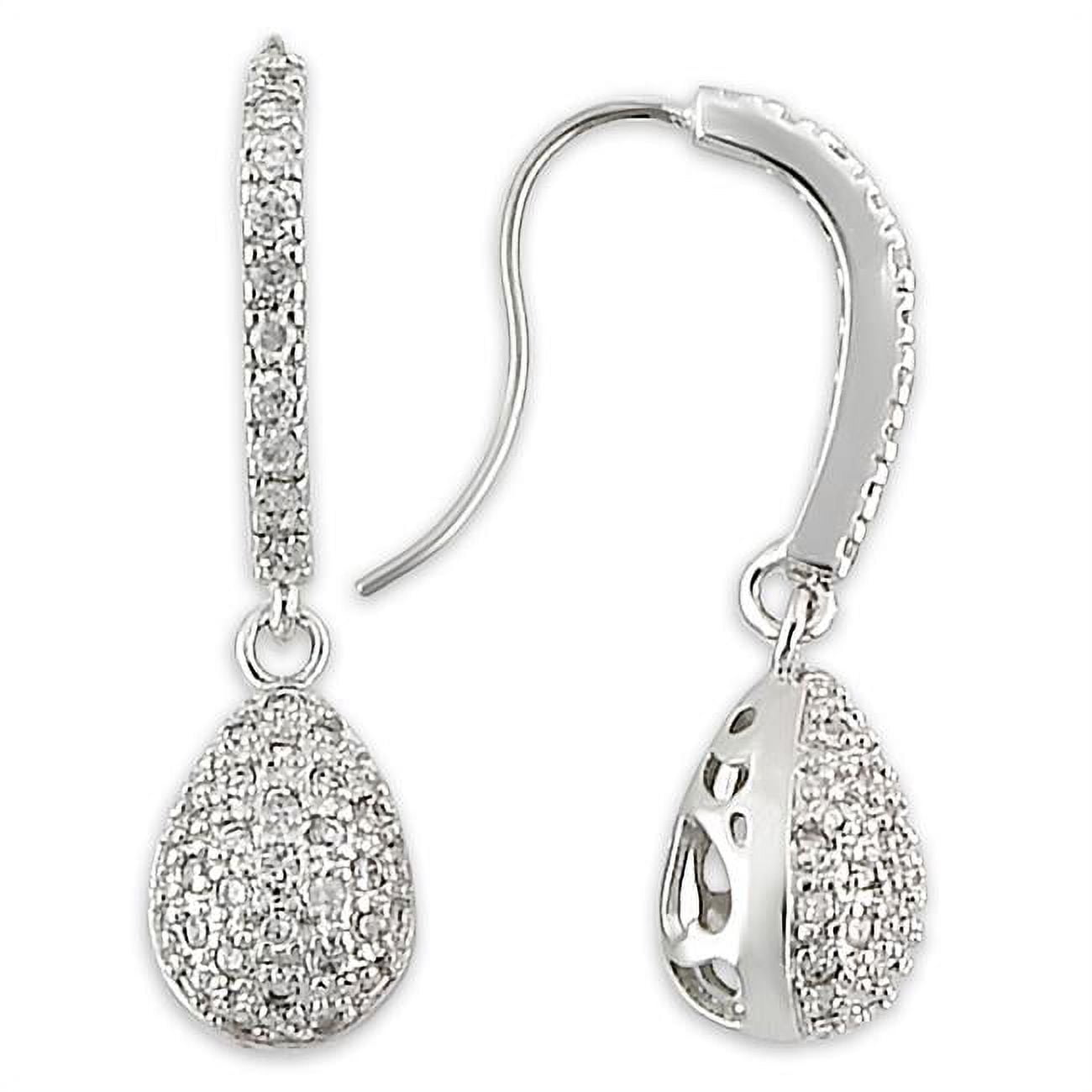 Picture of Alamode LO892 Women Rhodium Brass Earrings with AAA Grade CZ in Clear