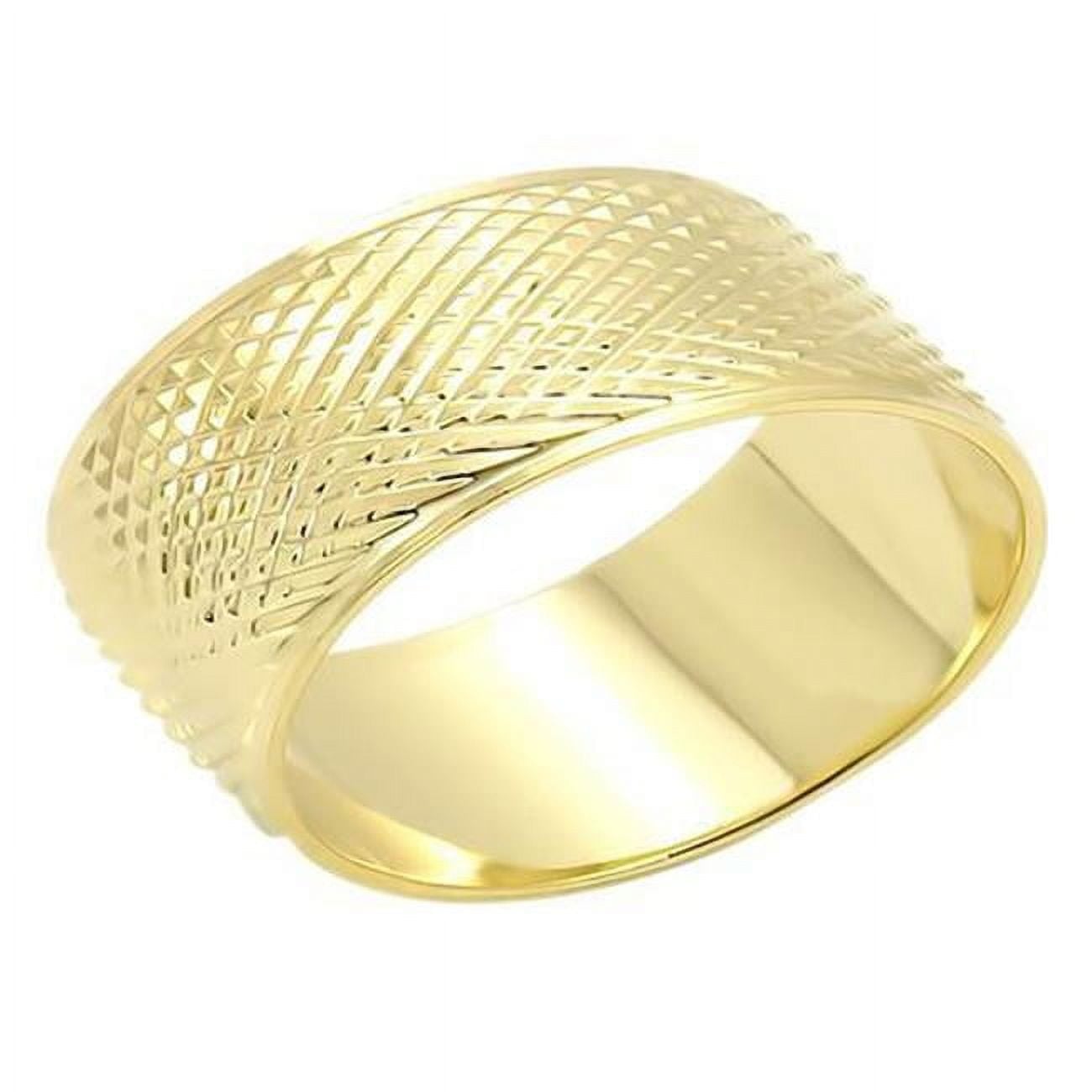 Unisex Gold Brass Ring with No Stone in No Stone - Size 6