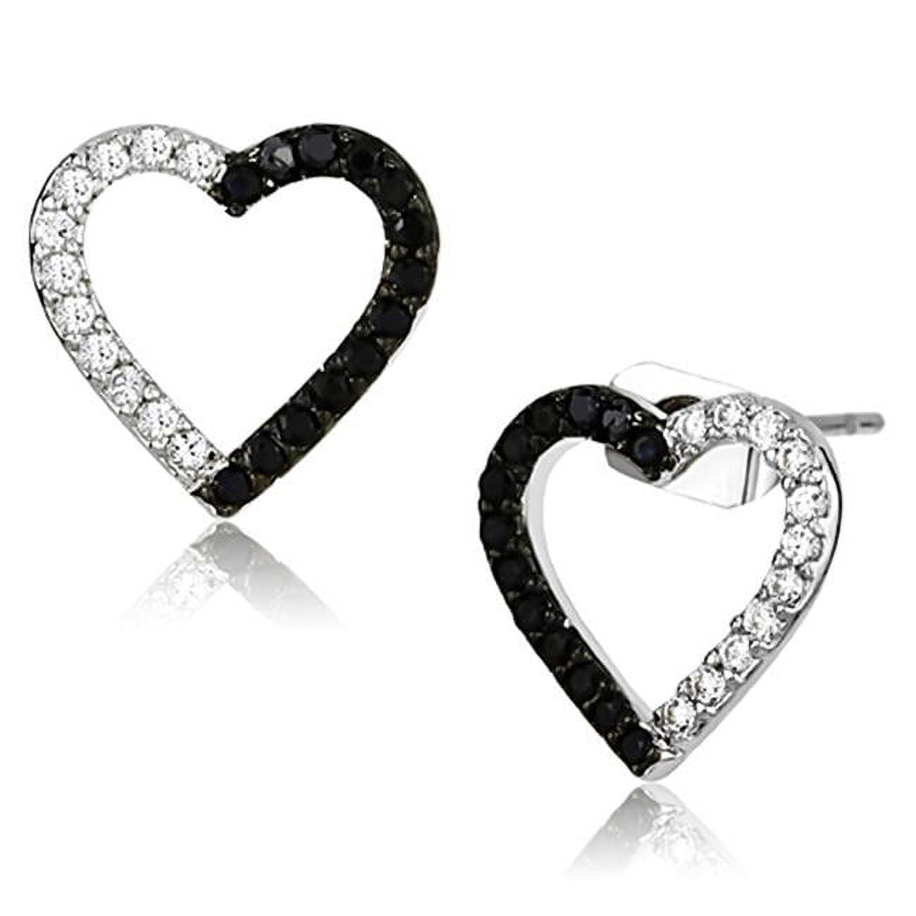 Picture of Alamode 3W381 Women Rhodium & Ruthenium Brass Earrings with AAA Grade CZ in Jet