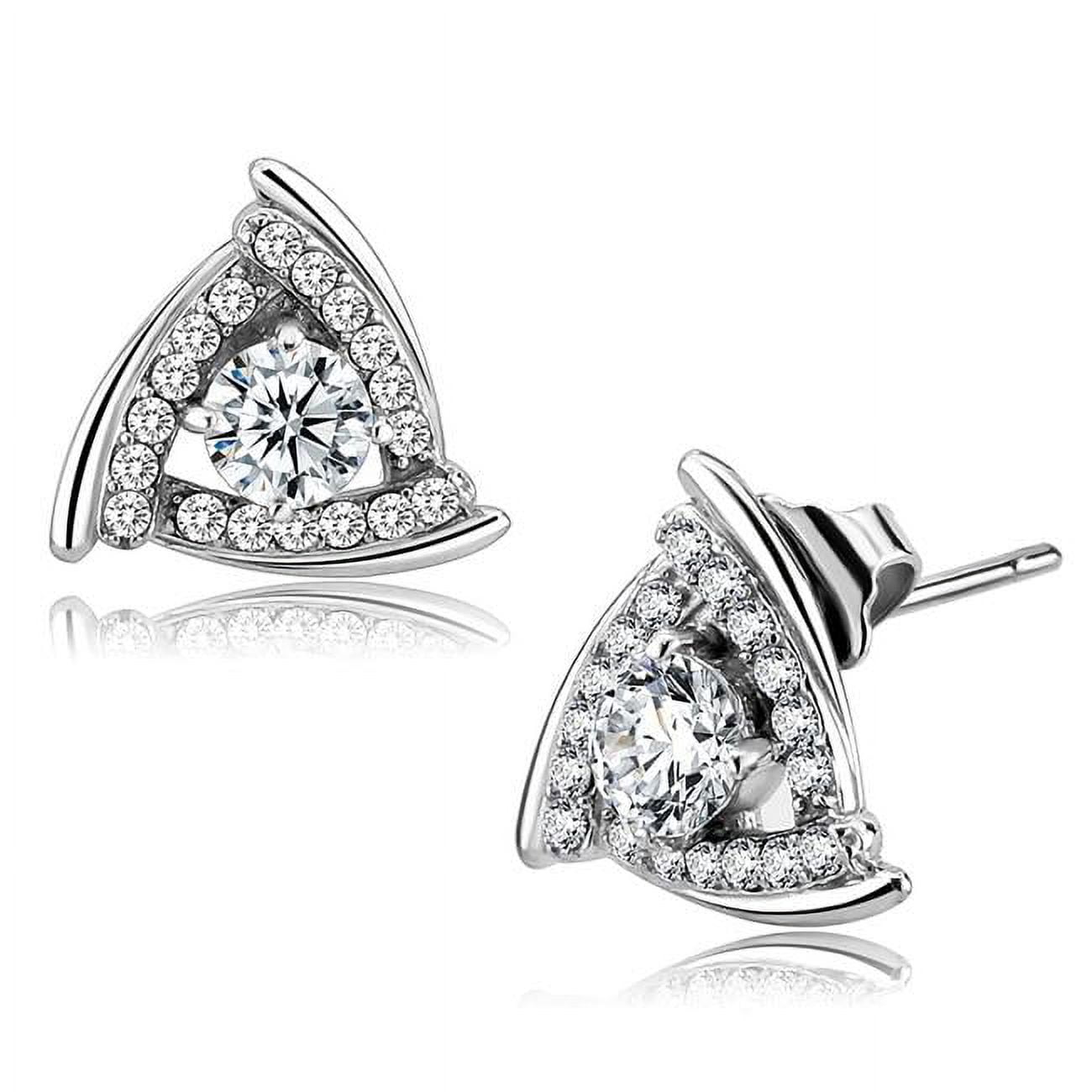 Picture of Alamode DA328 Women No Plating Stainless Steel Earrings with AAA Grade CZ in Clear