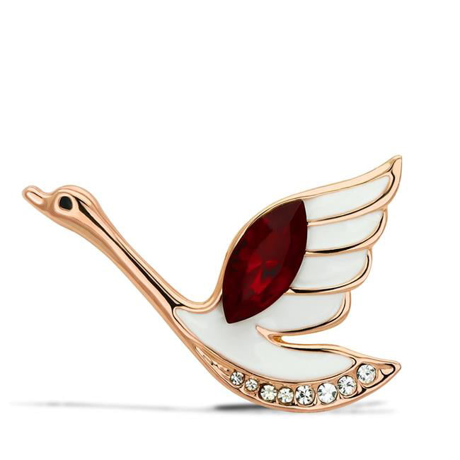 Picture of Alamode LO2761 Women Flash Gold White Metal Brooches with Top Grade Crystal in Siam