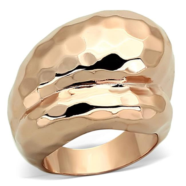 Women Rose Gold Brass Ring with No Stone in No Stone - Size 6