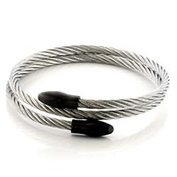 Women Stainless Steel Bangle with No Stone, No Stone - 8 in.