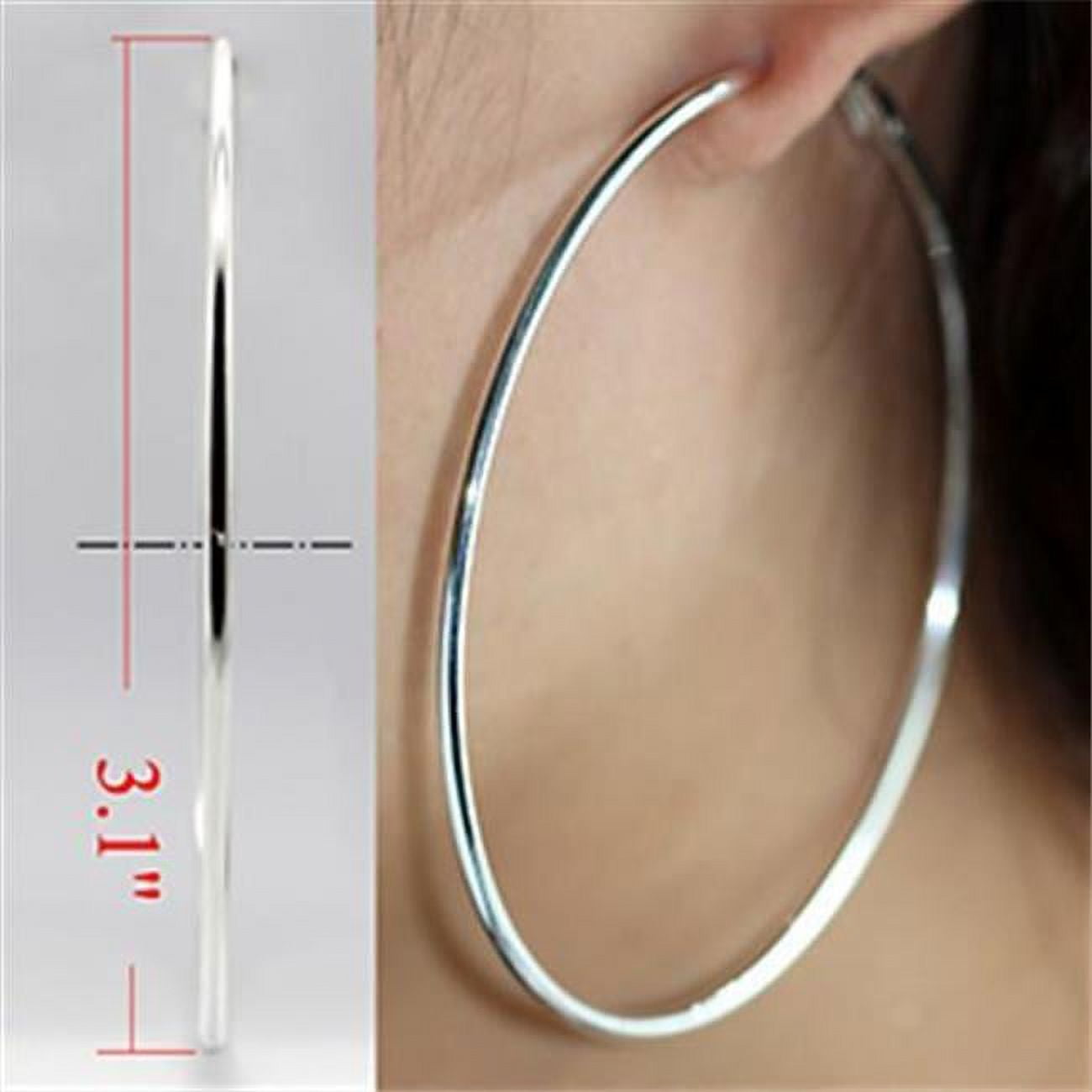 Women Silver Brass Earrings with No Stone in No Stone