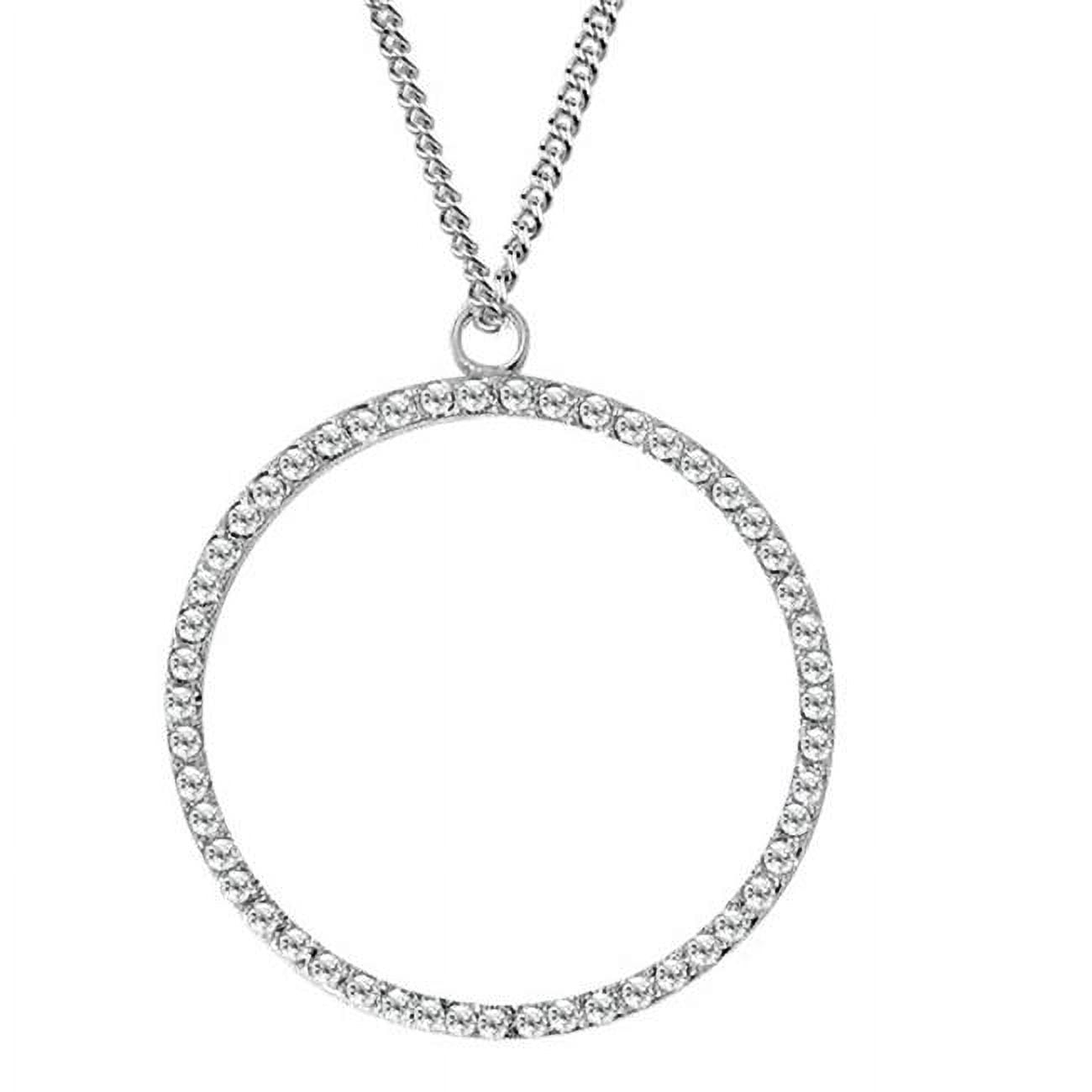 Picture of Alamode LOAS1357 Women Rhodium Brass Pendant with AAA Grade CZ in Clear