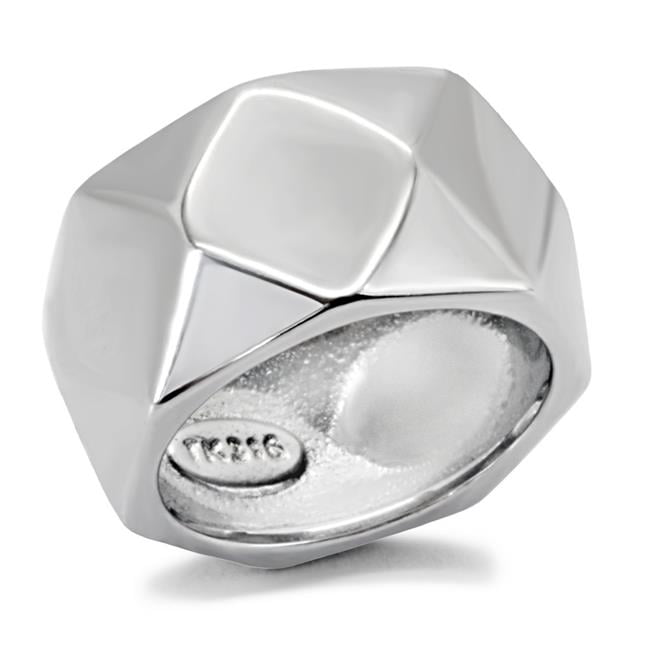 Women High Polished Stainless Steel Ring with No Stone in No Stone - Size 7