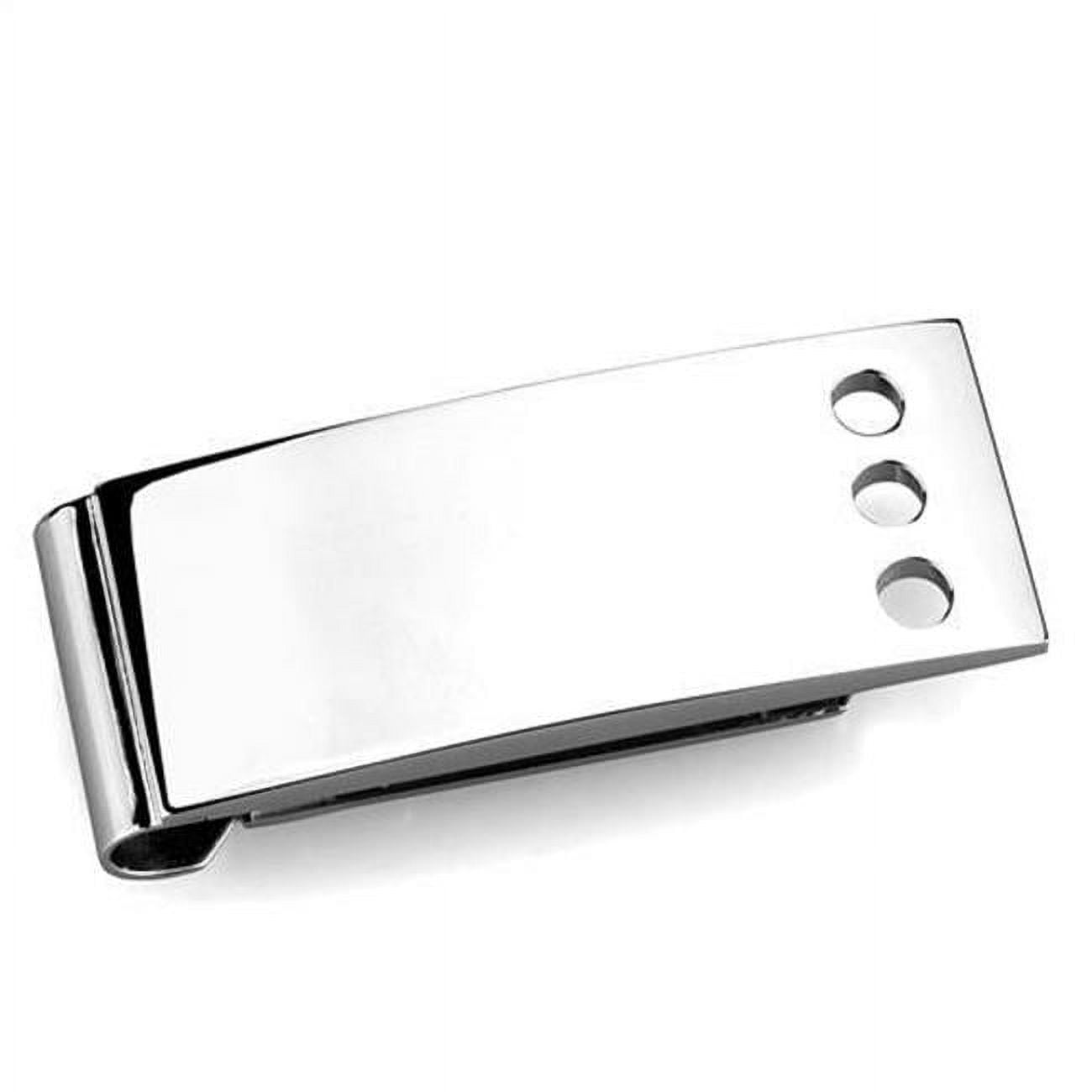 Picture of Alamode TK2072 Men High Polished Stainless Steel Money Clip with No Stone in No Stone