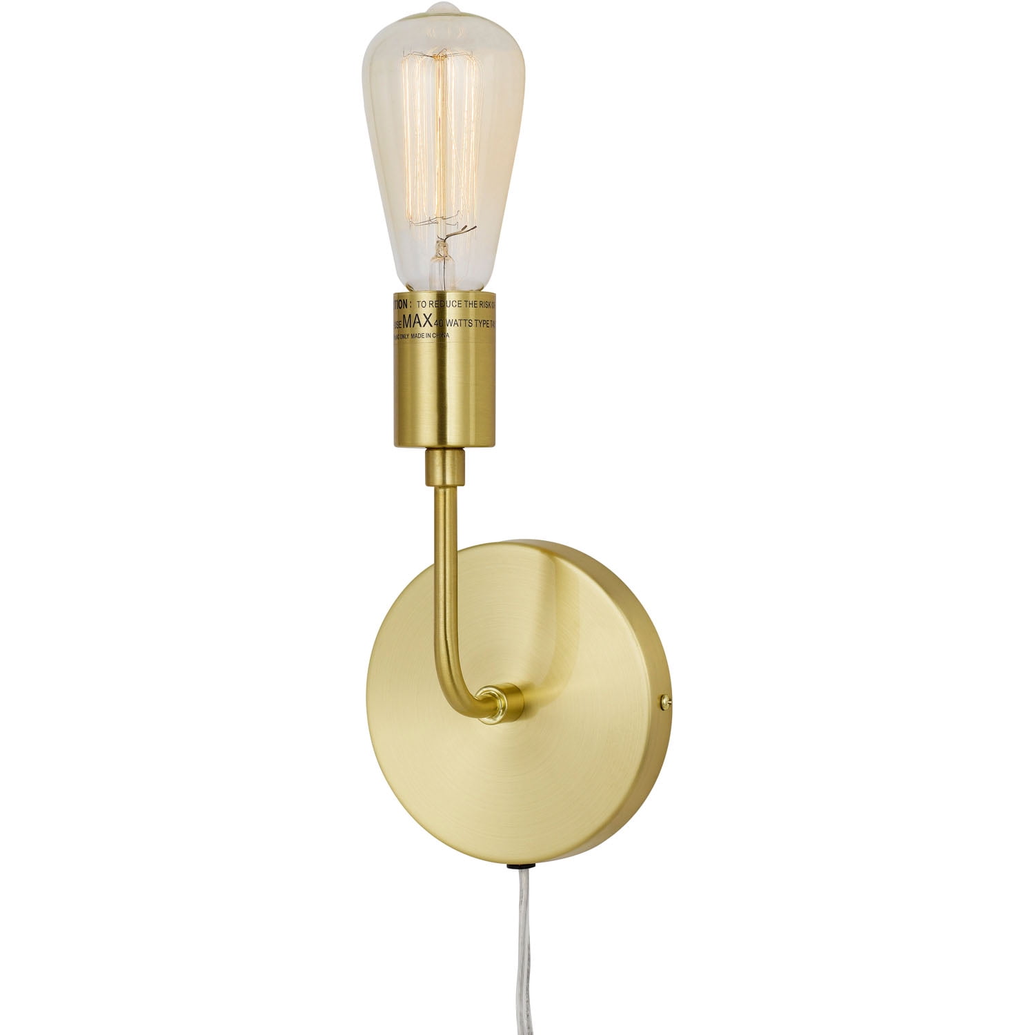 Picture of AF Lighting 9114-1W Calla Single Wall Sconce 1-40W Edison BulbHardwire & Plug - 9 x 5 x 4 in.