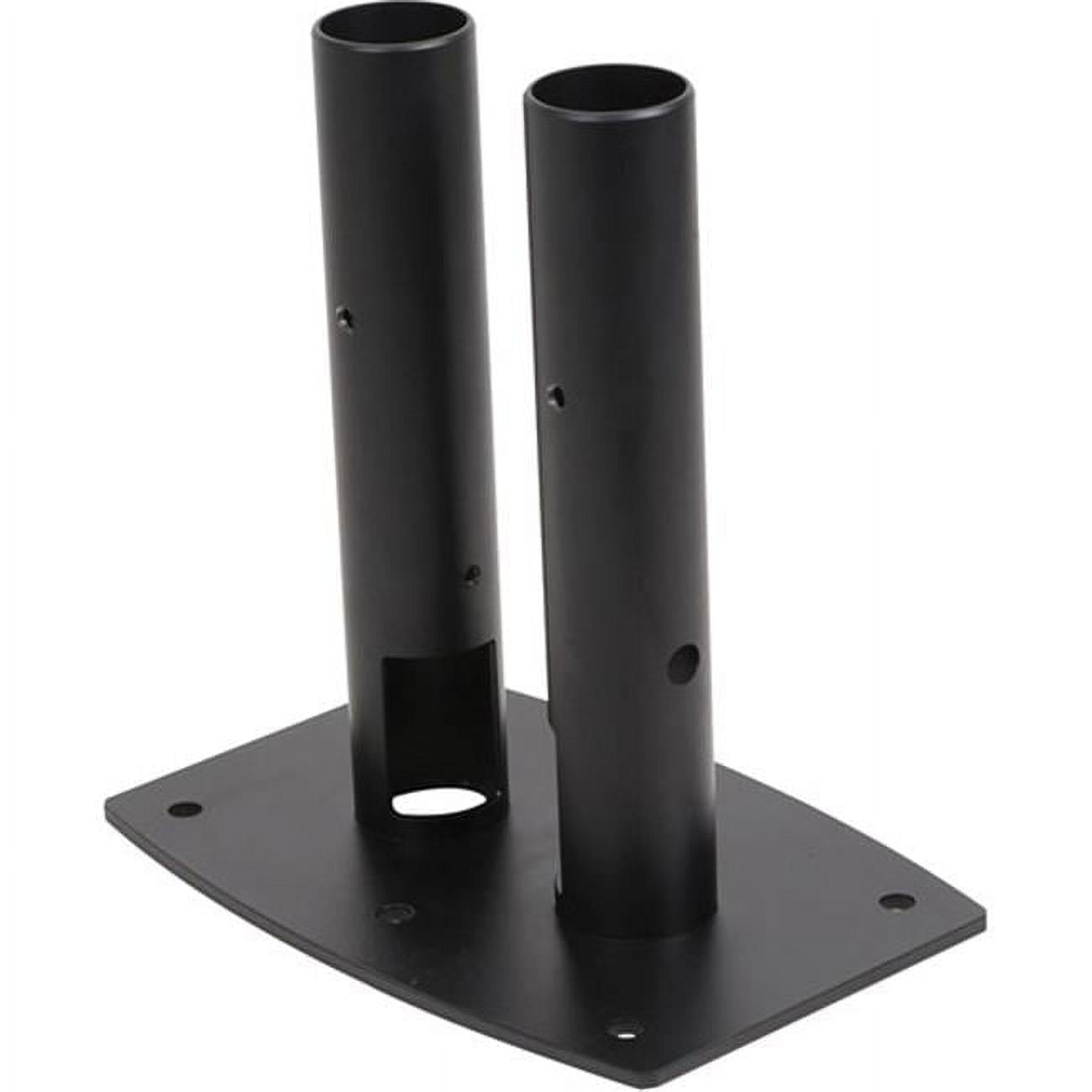 Modular Dual Pole Pedestal Floor Plate, Black